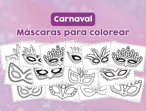 Máscaras de Carnaval para colorear