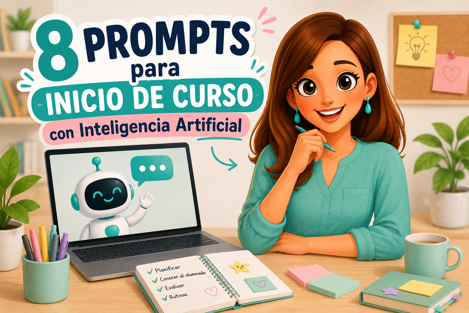 8 prompts para inicio de curso con Inteligencia Artificial